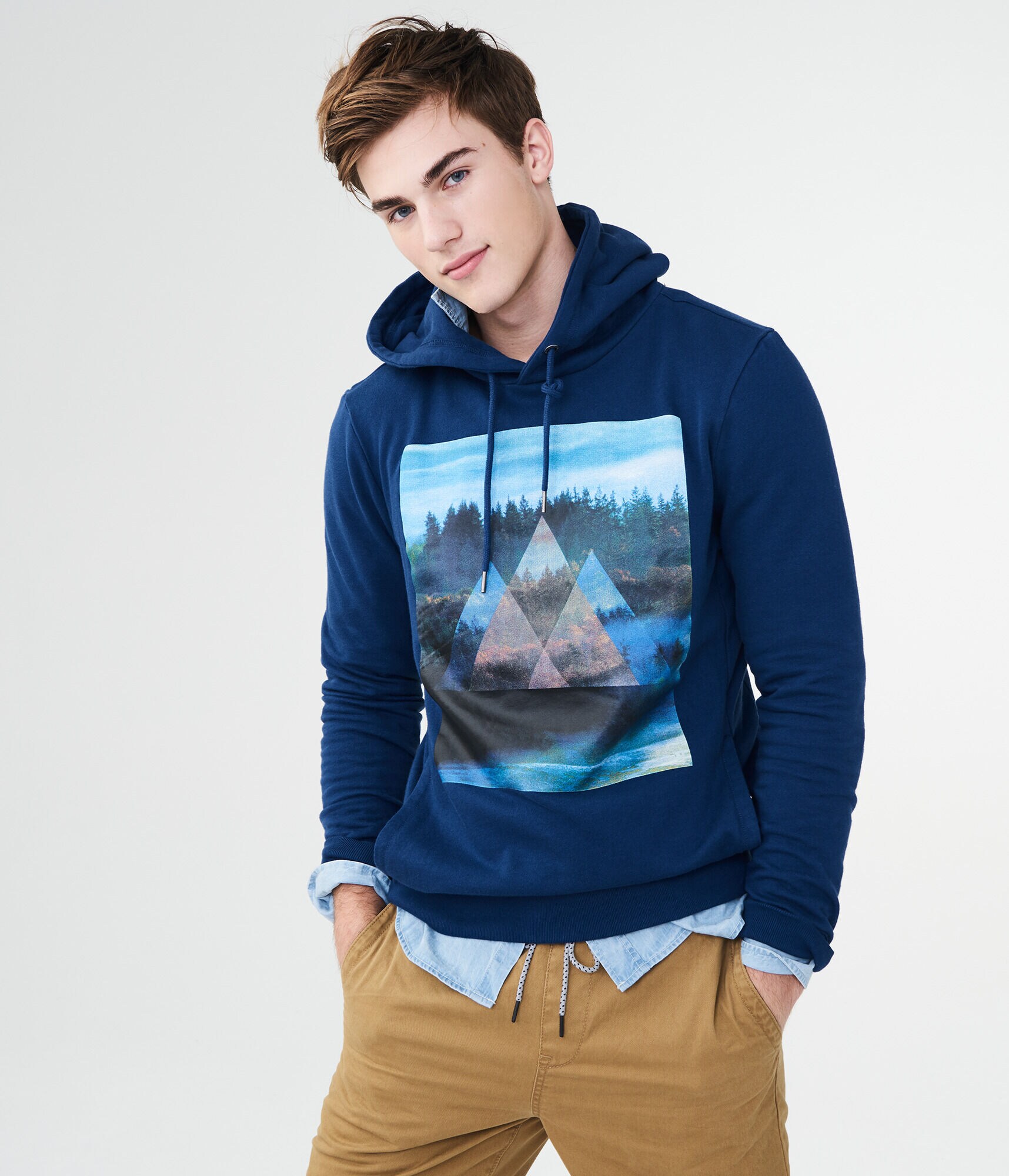 Mountain Triangles Pullover Hoodie