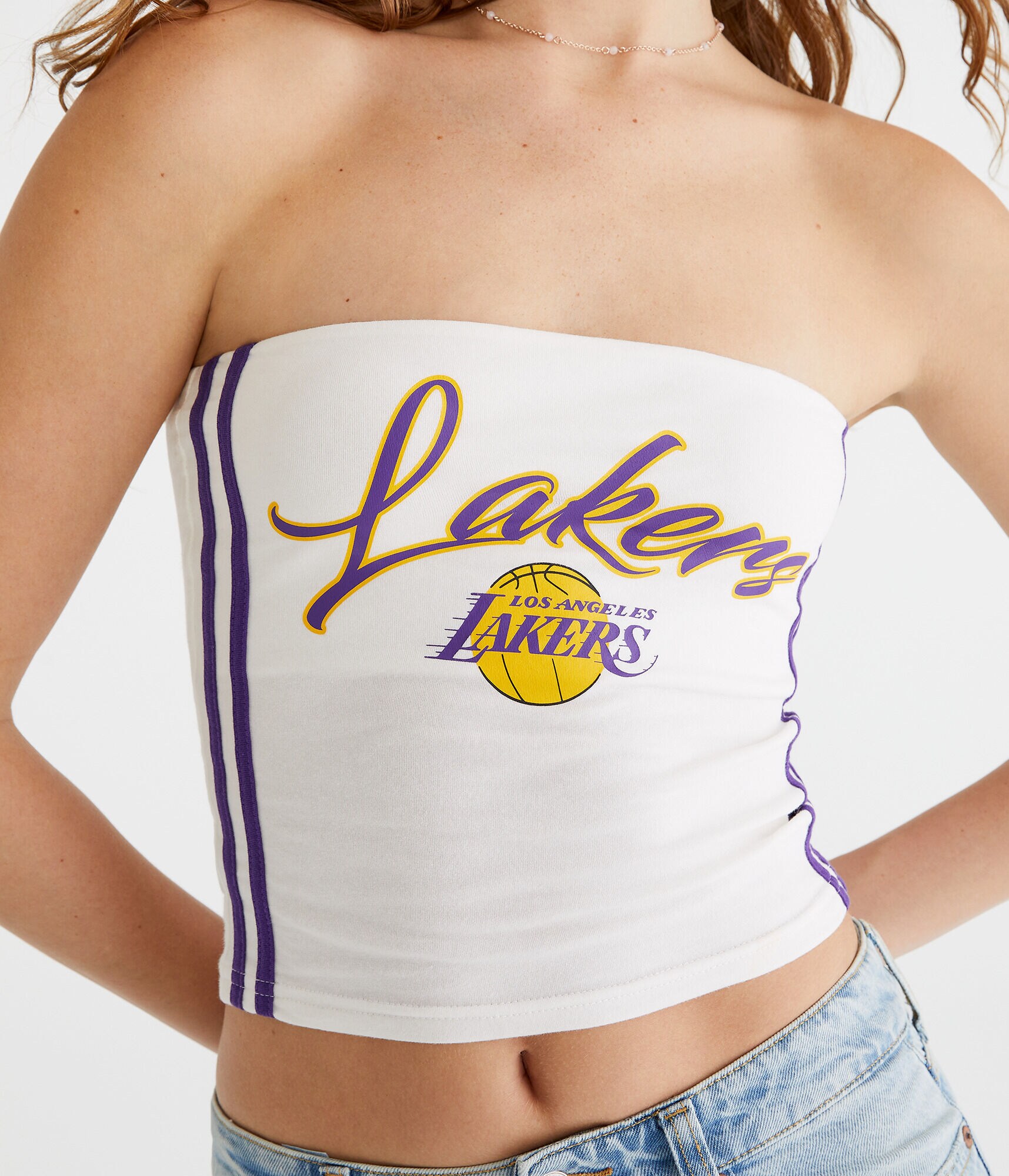 Los Angeles Lakers Cropped Tube Top