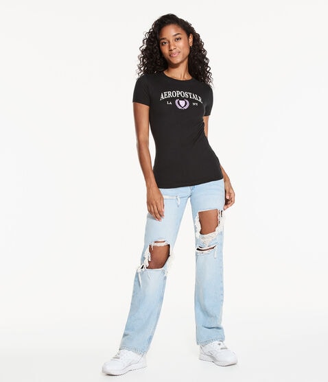 Aeropostale 87 Crest Graphic Tee Aeropostale 87 Crest Graphic Tee