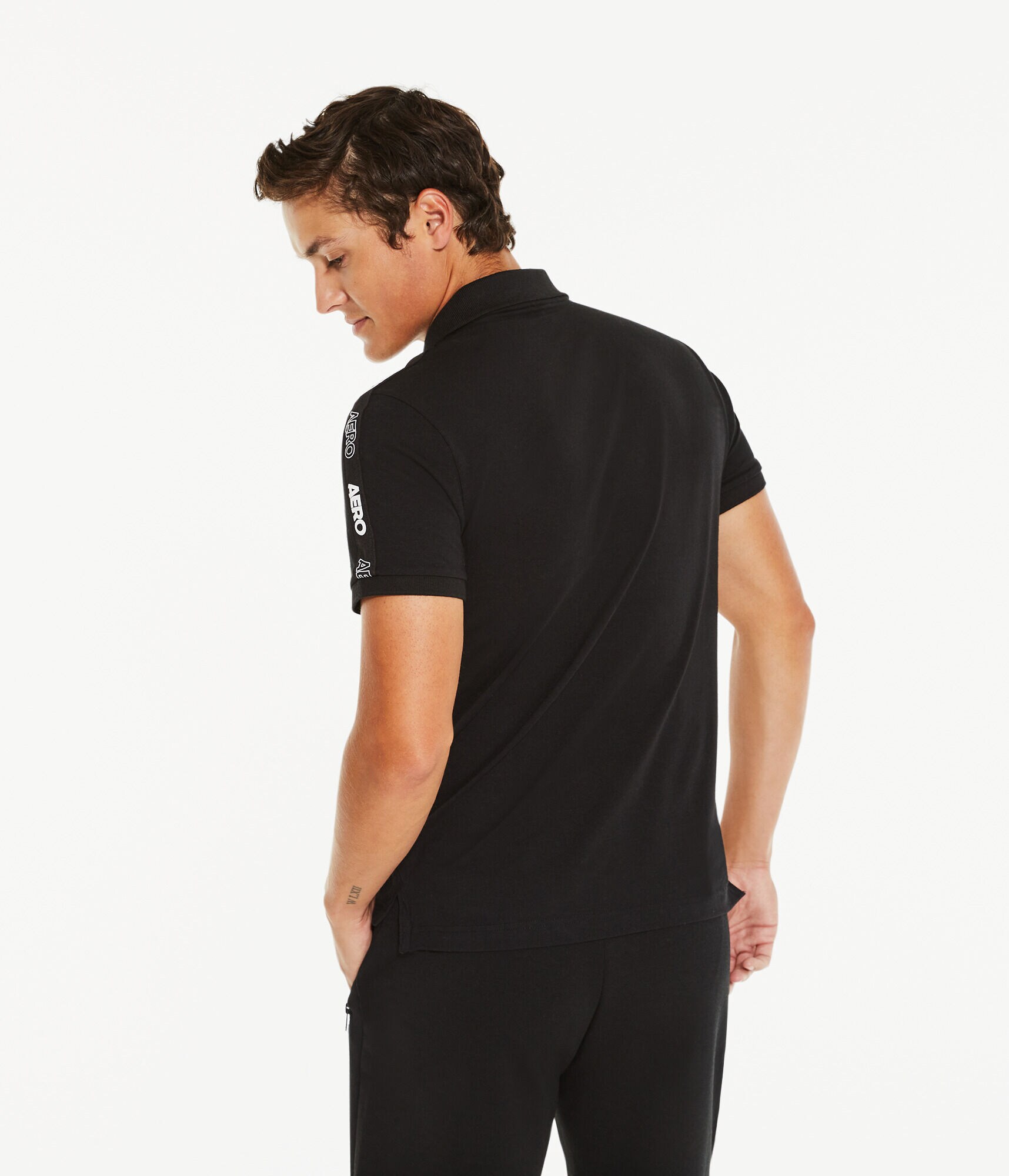 Aero Logo Sleeve Tape Stretch Jersey Polo