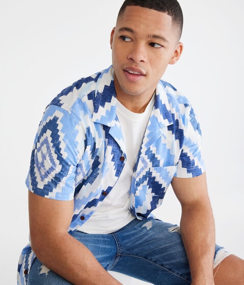 Ikat Print Camp Shirt Ikat Print Camp Shirt