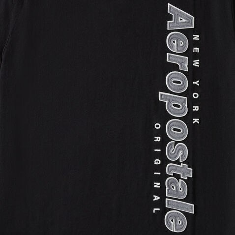 Aeropostale Vertical Appliqué Graphic Tee Aeropostale Vertical Appliqué Graphic Tee