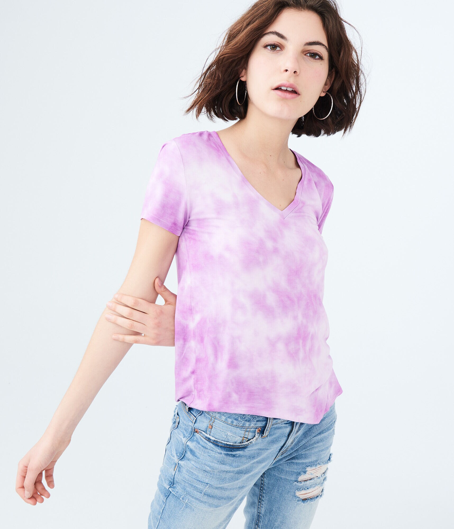 Seriously Soft Tie-Dye V-Neck Tee