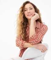 Long Sleeve Striped Button-Down Shirt