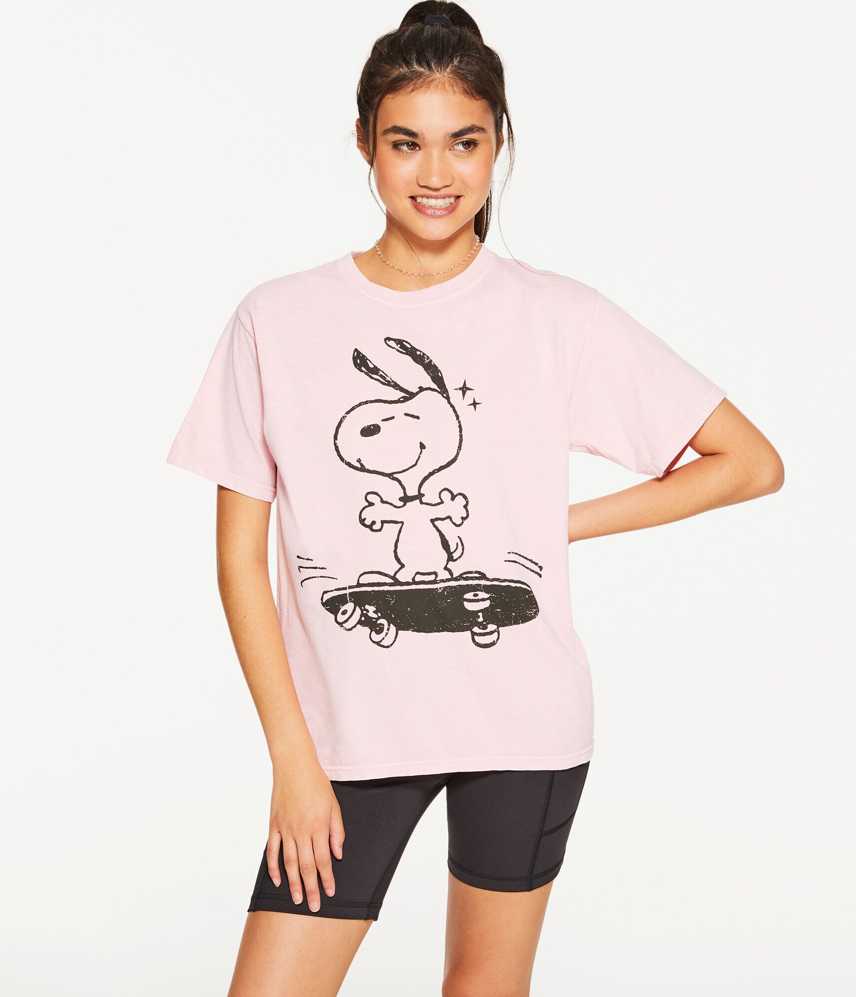 Skateboarding Snoopy Boyfriend Graphic Tee
