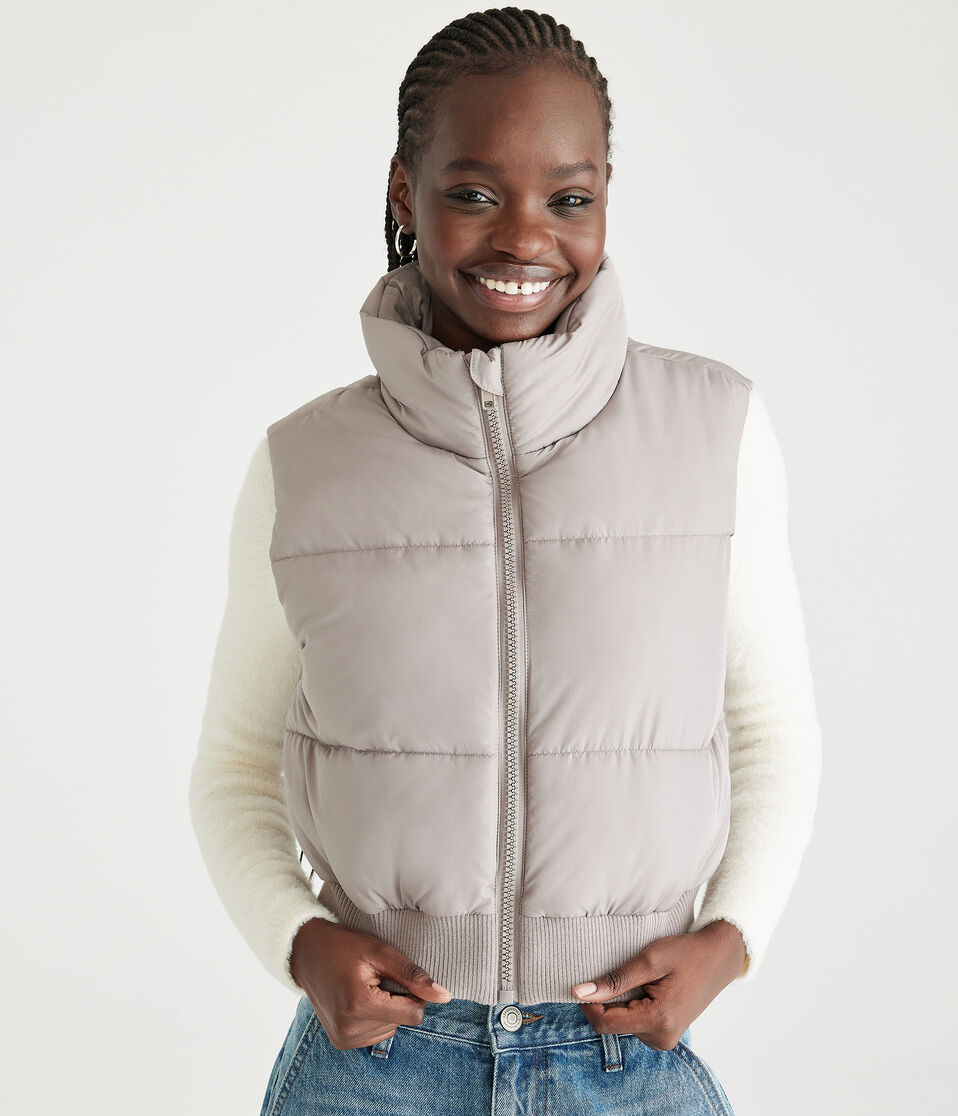 Lightweight Cropped Puffer Vest