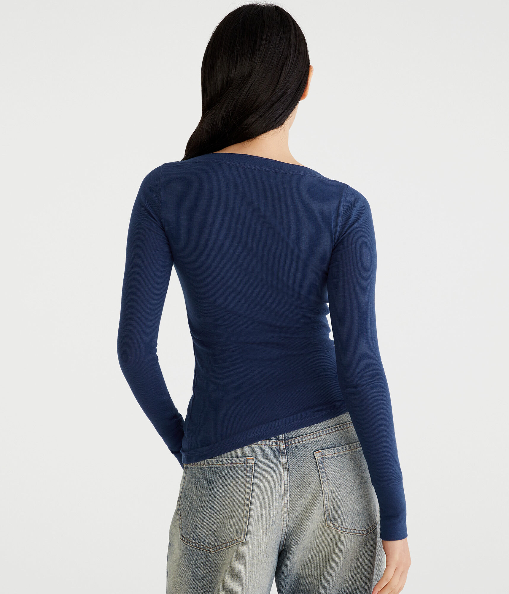 Long Sleeve Aeropostale 1987 Graphic Henley