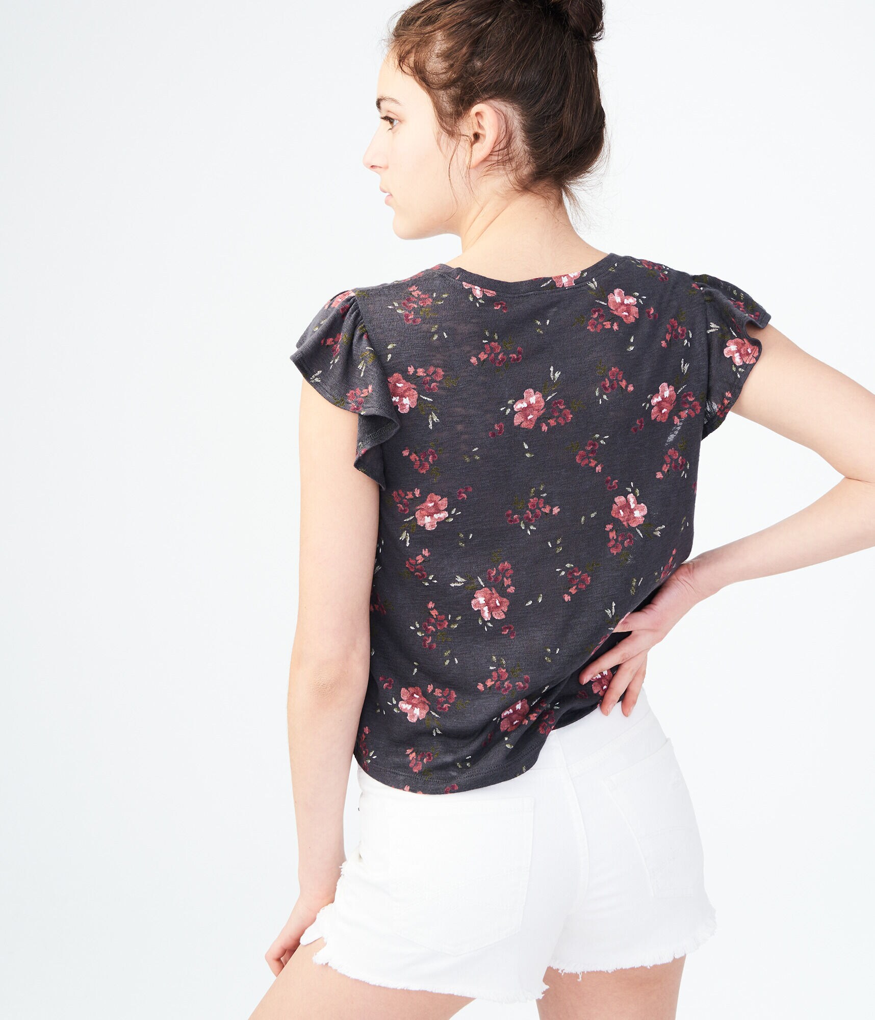 Floral Tie-Front Tee