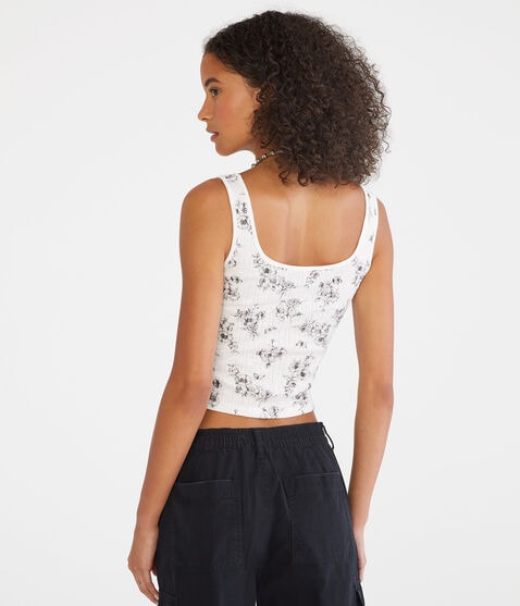 Floral Sweetheart Knit Tank