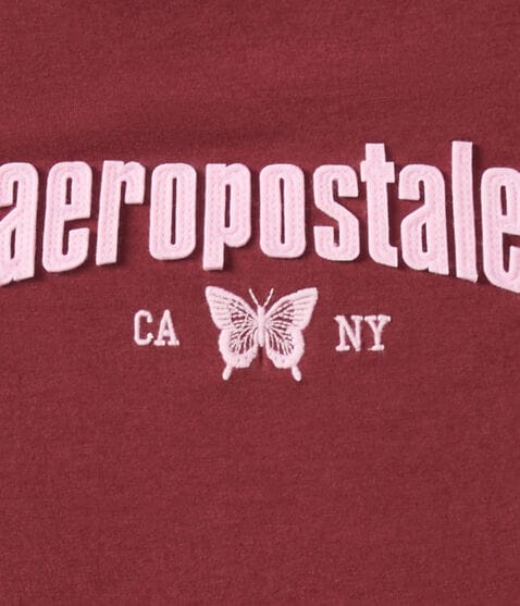 Aeropostale Butterfly Appliqué Graphic Tee