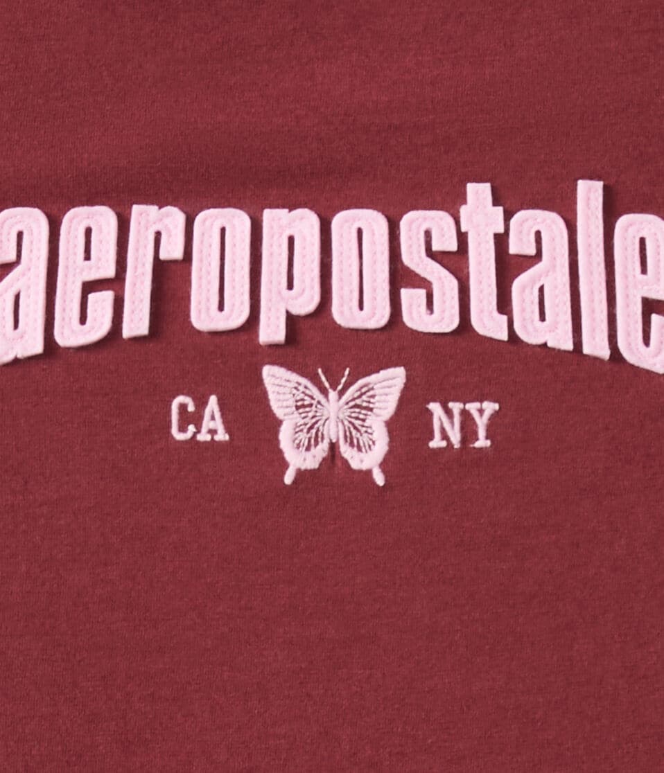 Aeropostale Butterfly Appliqué Graphic Tee