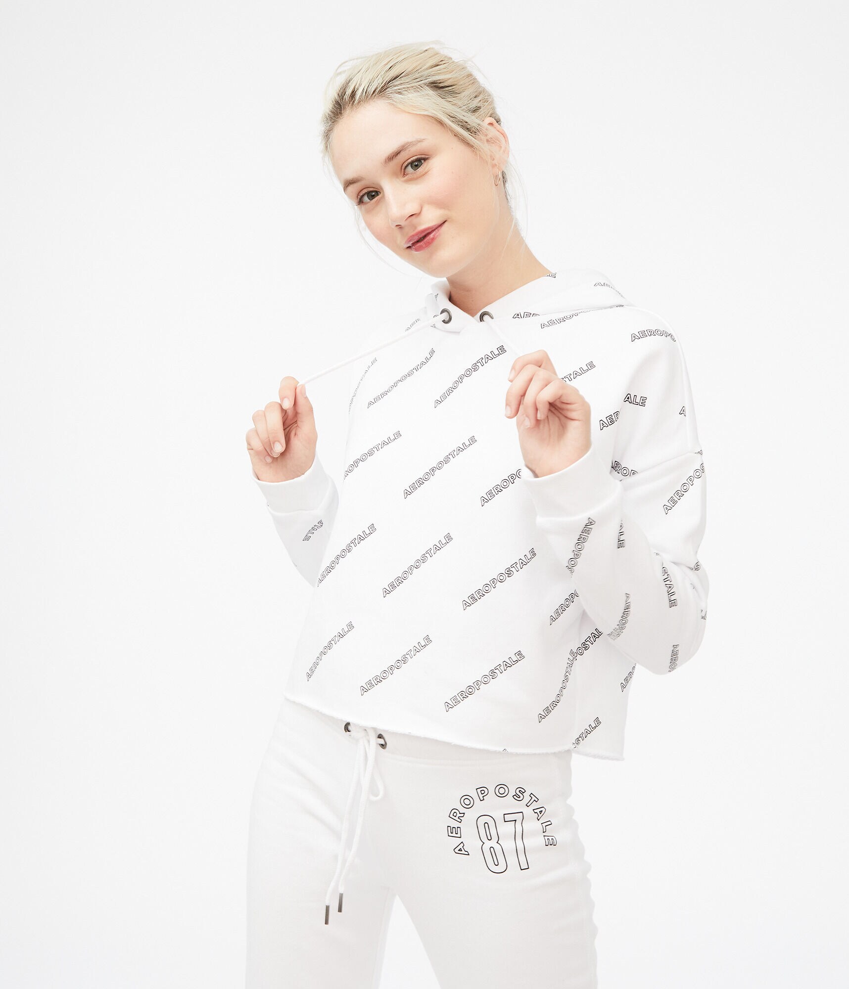 Repeating Aero Logo Pullover Hoodie