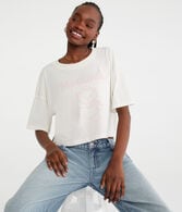 Montauk Teddy Bear Cropped Boyfriend Graphic Tee