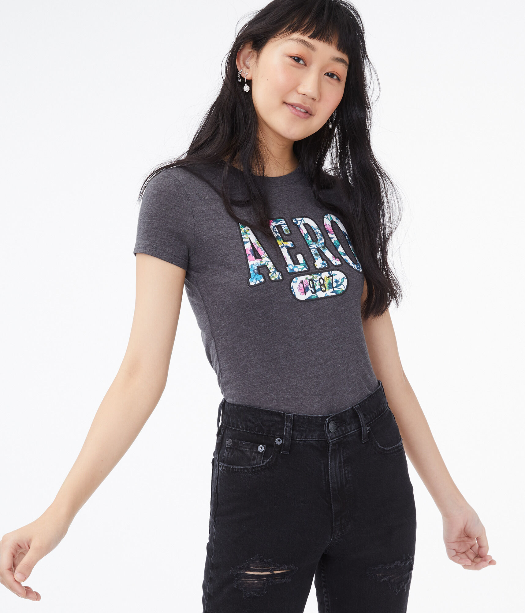 Floral Aero Logo Graphic Tee