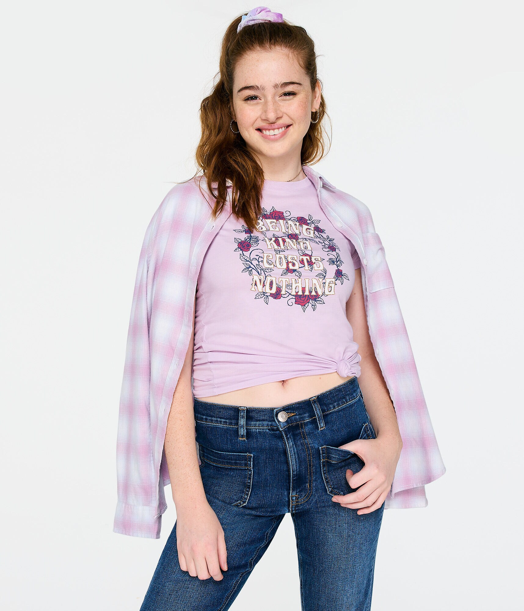 Being Kind Costs Nothing Glitter Graphic Tee