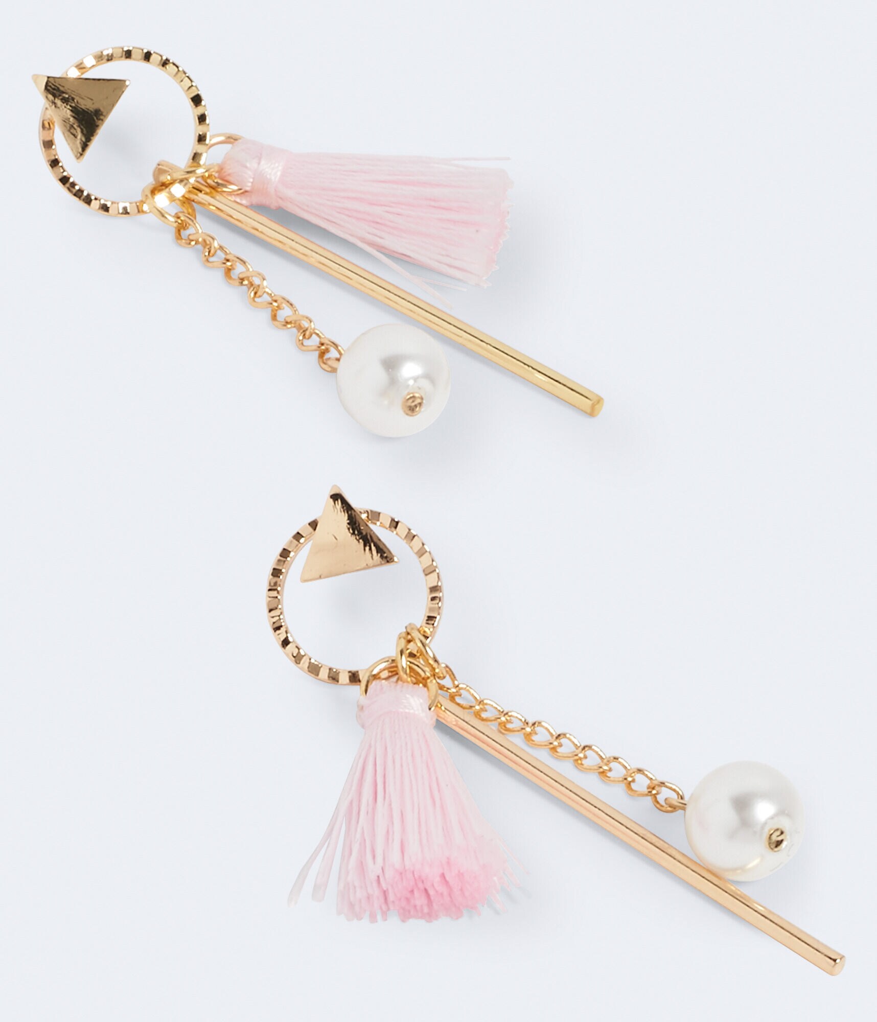 Triangle Tassel Stud Earrings