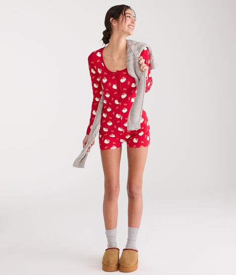 Hello Kitty | Aero Long Sleeve Bows Sleep Romper Hello Kitty | Aero Long Sleeve Bows Sleep Romper
