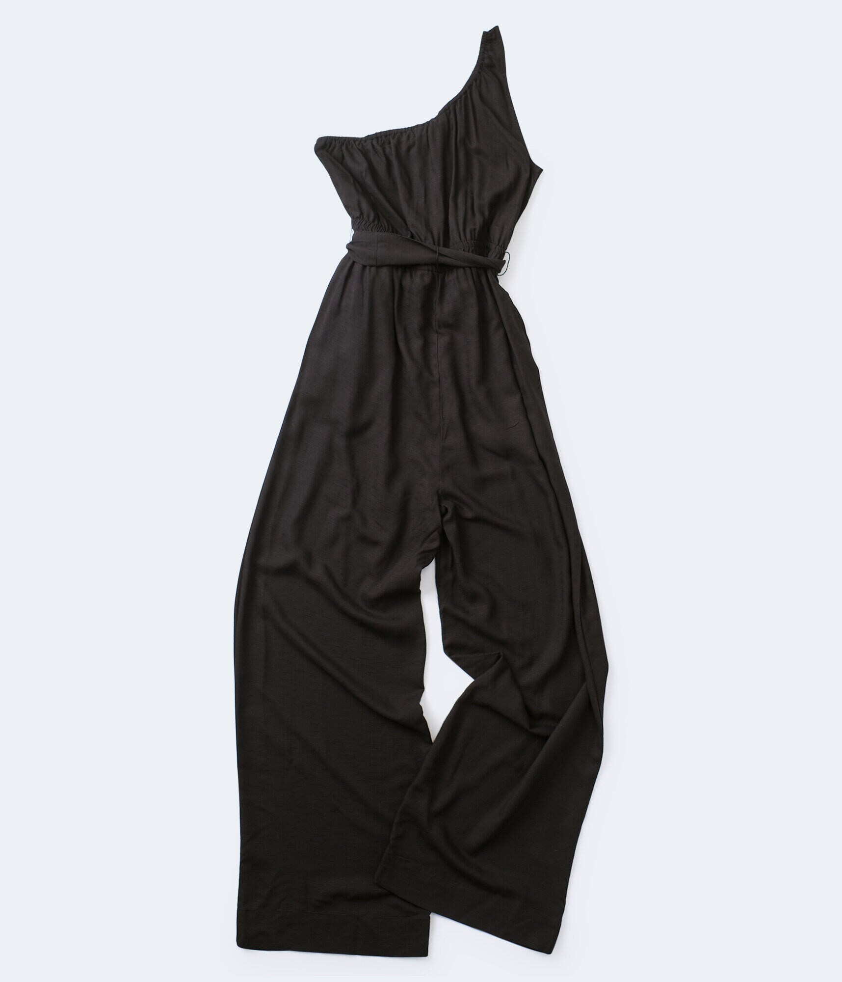 Solid One-Shoulder Jumpsuit