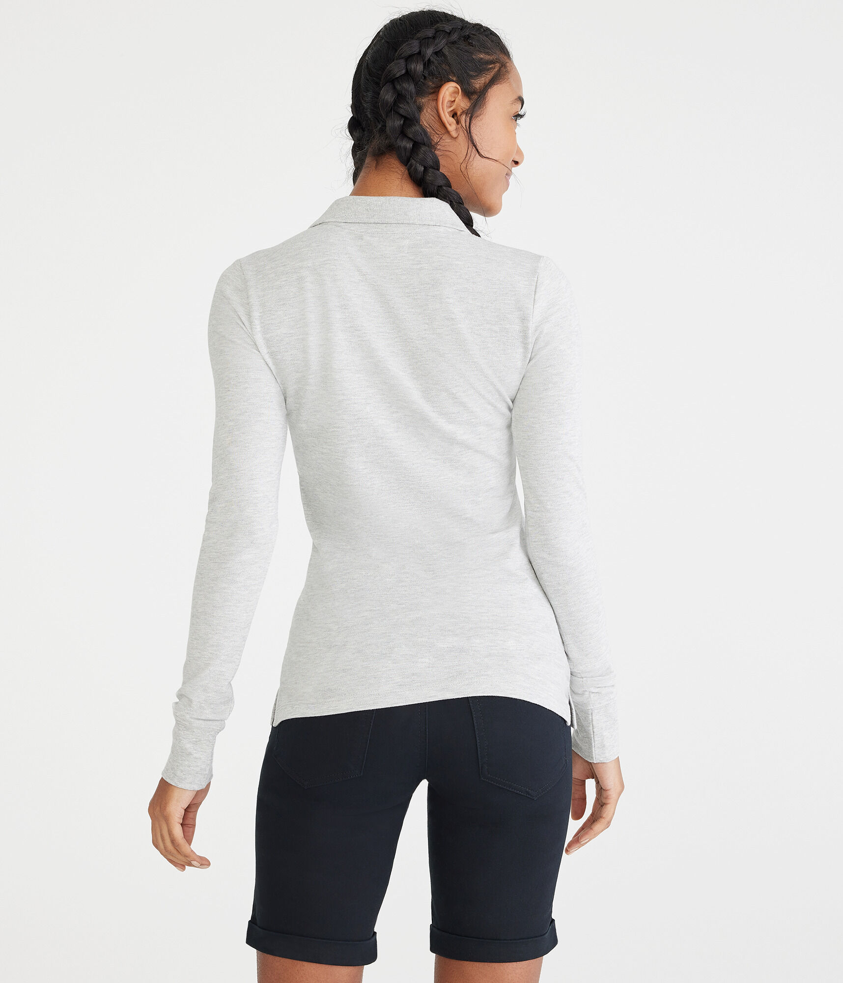 Long Sleeve Uniform Piqu&amp;eacute; Polo