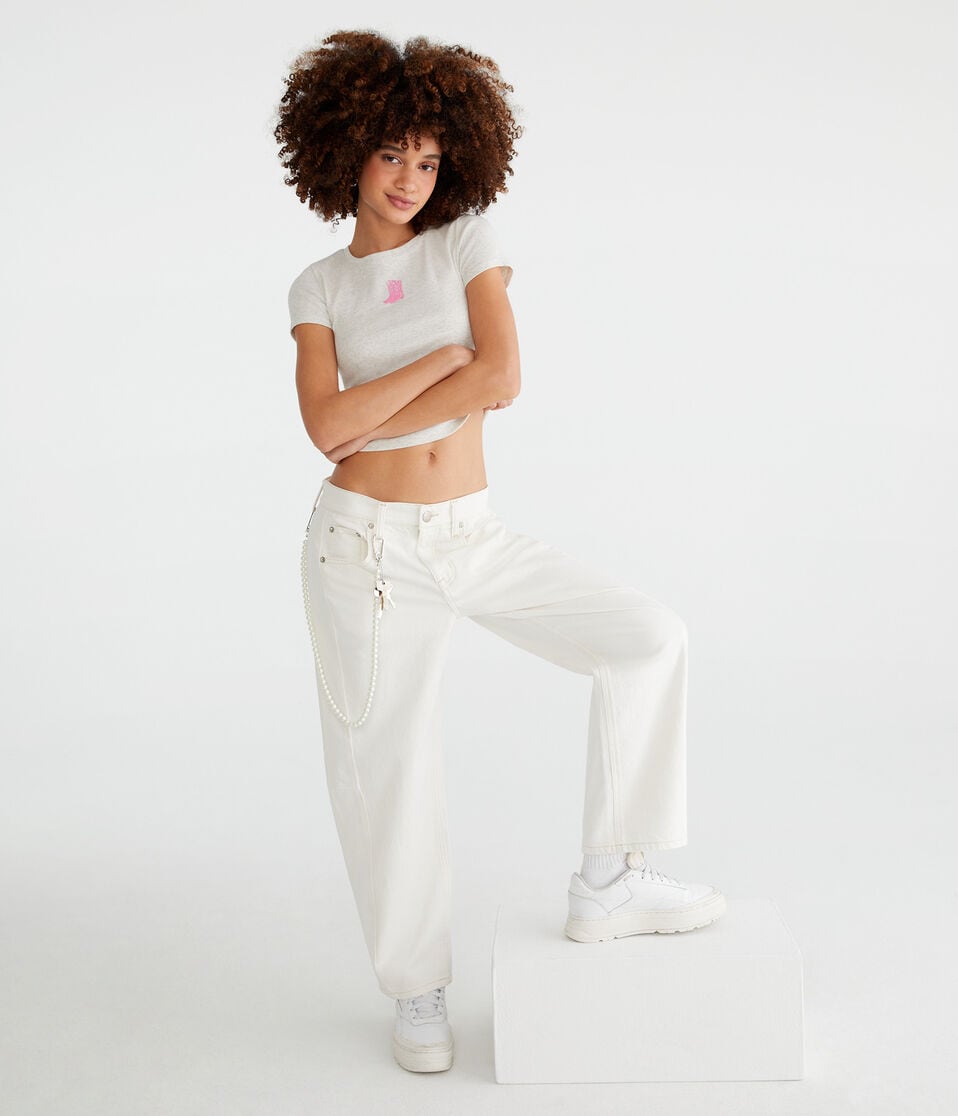 Mid-Rise Barrel Leg Jean