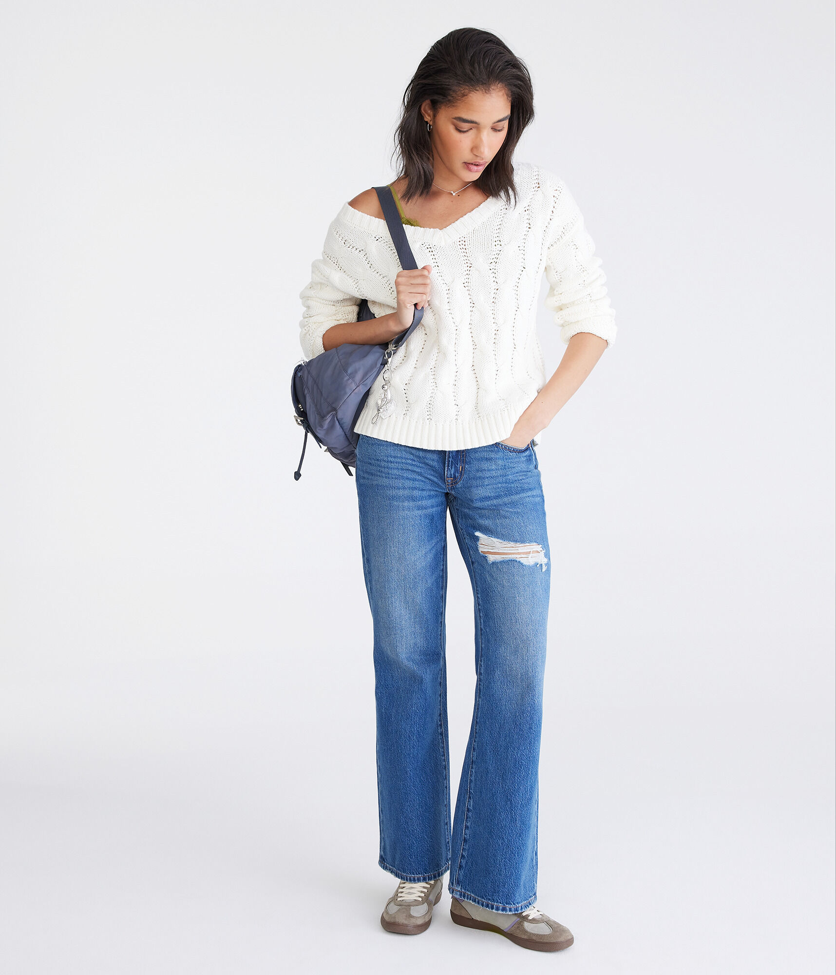 Wear 2 Ways Oversized Cable Sweater