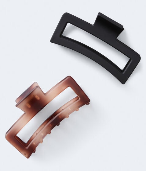 Open Rectangle Claw Hair Clip 2-Pack Open Rectangle Claw Hair Clip 2-Pack