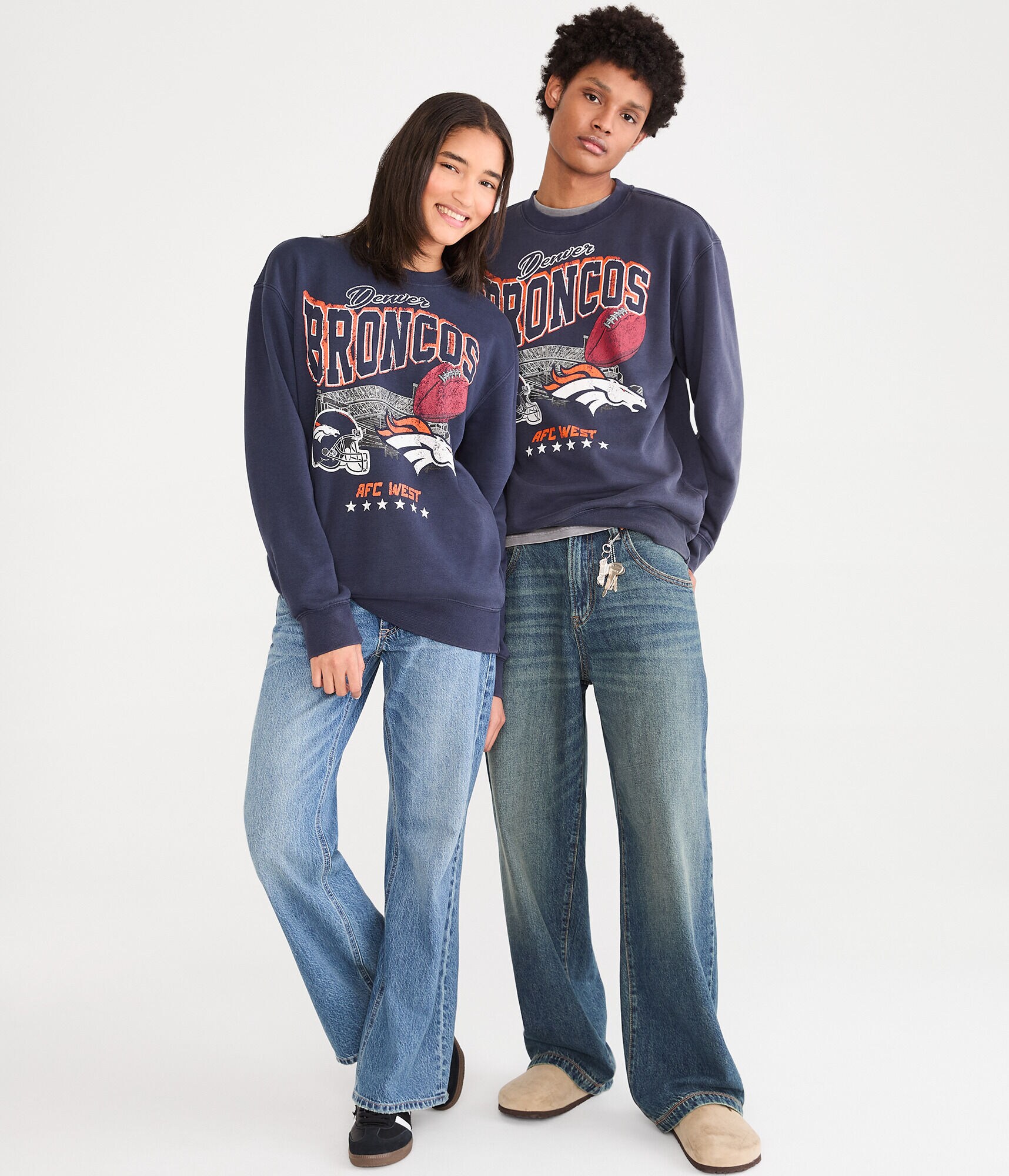 Denver Broncos Stadium Crew Sweatshirt