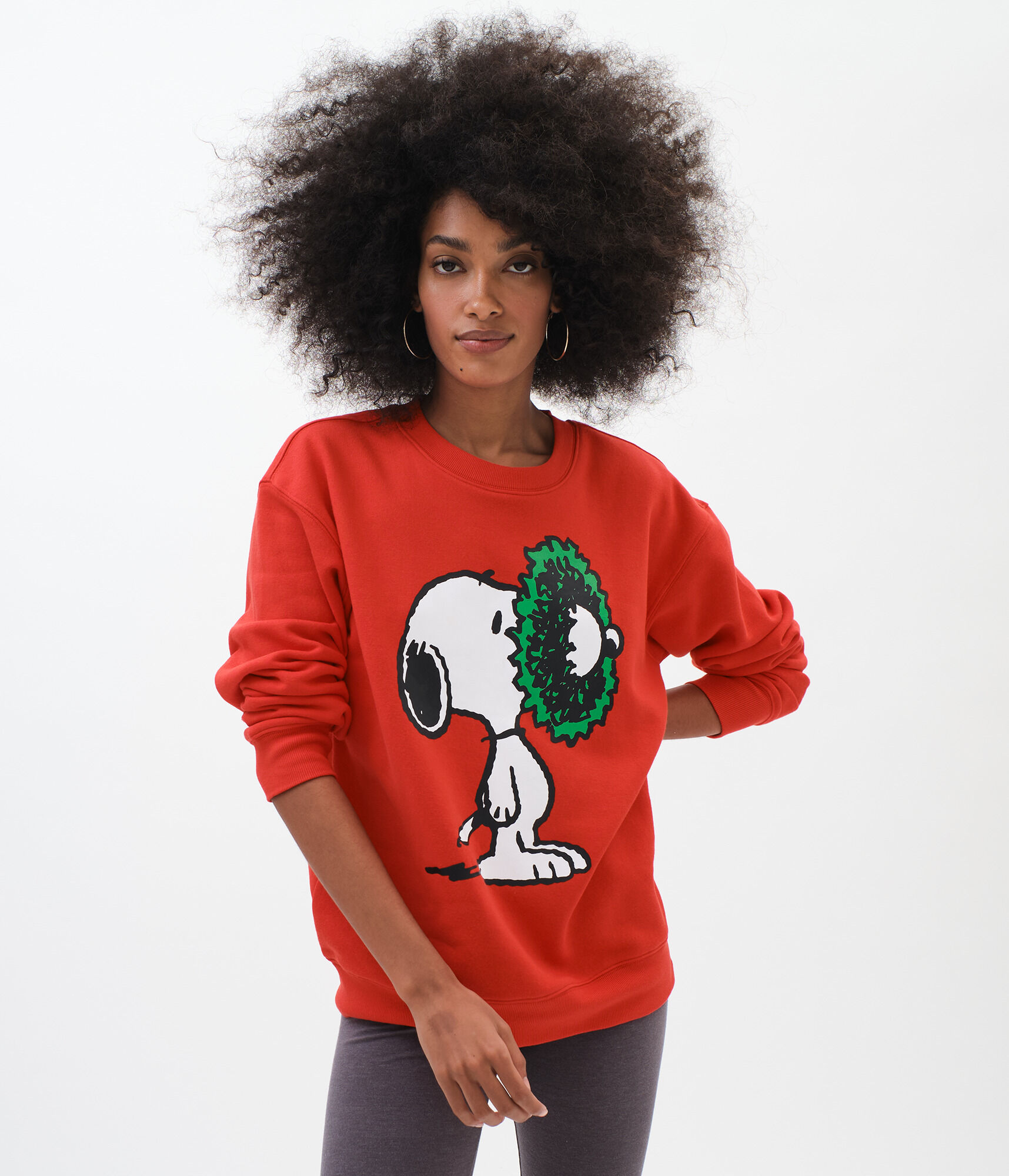 Snoopy Christmas Wreath Crew Sweatshirt Snoopy Christmas Wreath Crew Sweatshirt