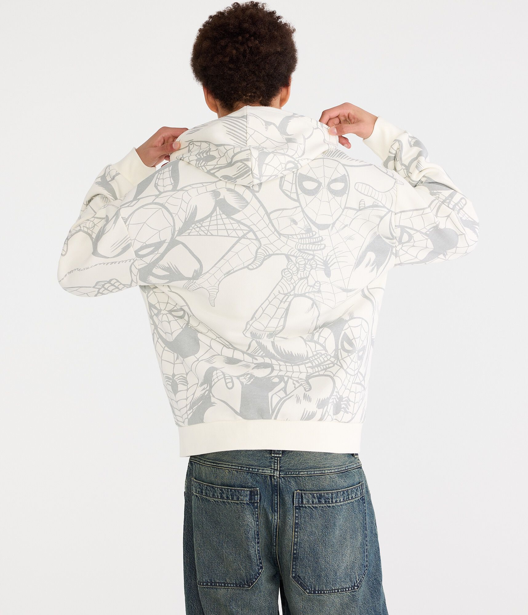 Marvel | A&eacute;ropostale Spider-Man Action Print Boxy Full-Zip Hoodie
