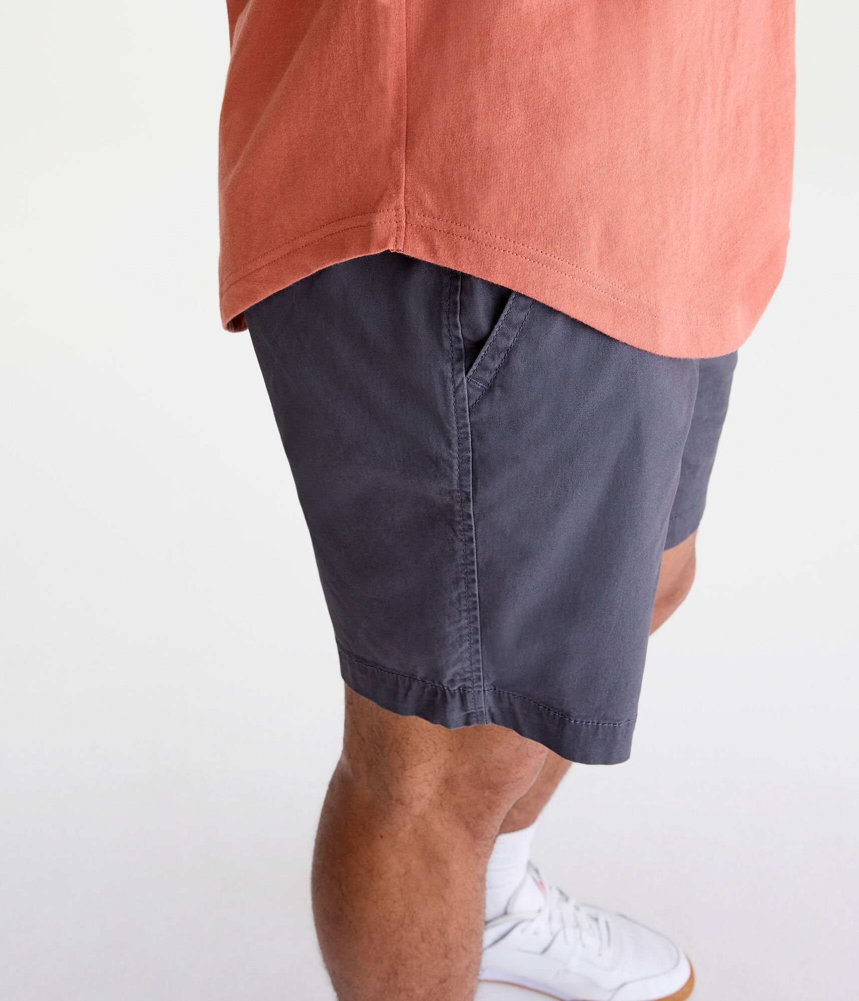 Solid Curved Hem Crew Tee