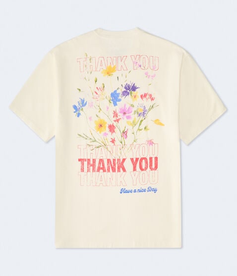 Thank You Floral Graphic Tee Thank You Floral Graphic Tee