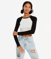 Long Sleeve Pop Punk Cropped Raglan Baby Tee
