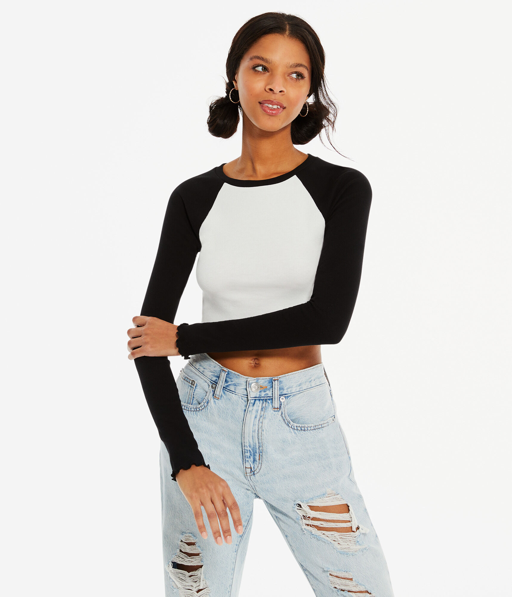 Punk Raglan Long Sleeve Pop Punk Cropped Raglan Baby Tee