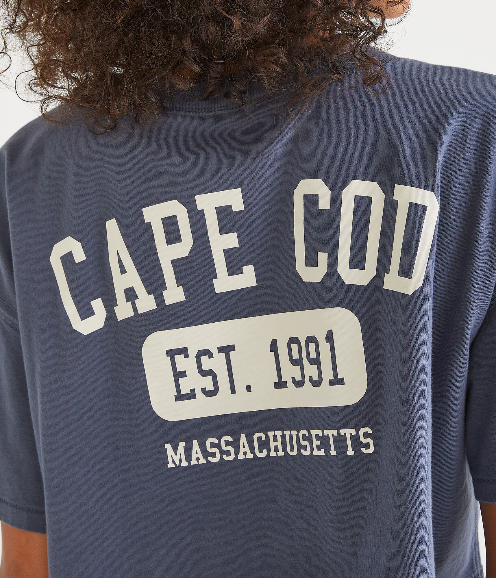 Cape Cod Cropped Boyfriend Graphic Tee
