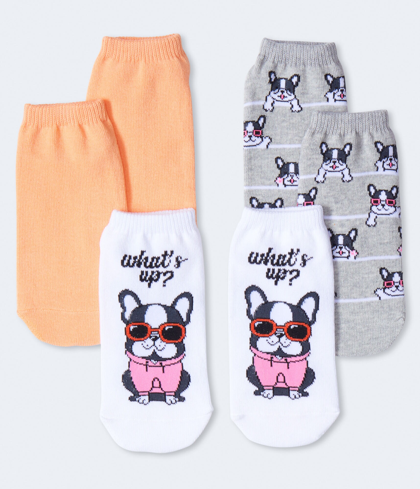 Cool French Bulldog Ankle Sock 3-Pack