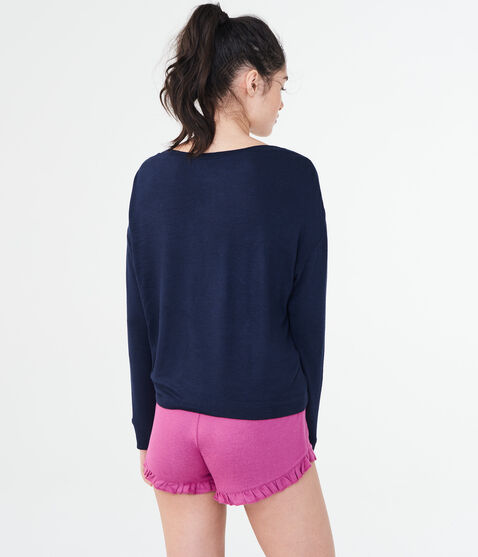 Long Sleeve Floral Embroidered Tee Long Sleeve Floral Embroidered Tee