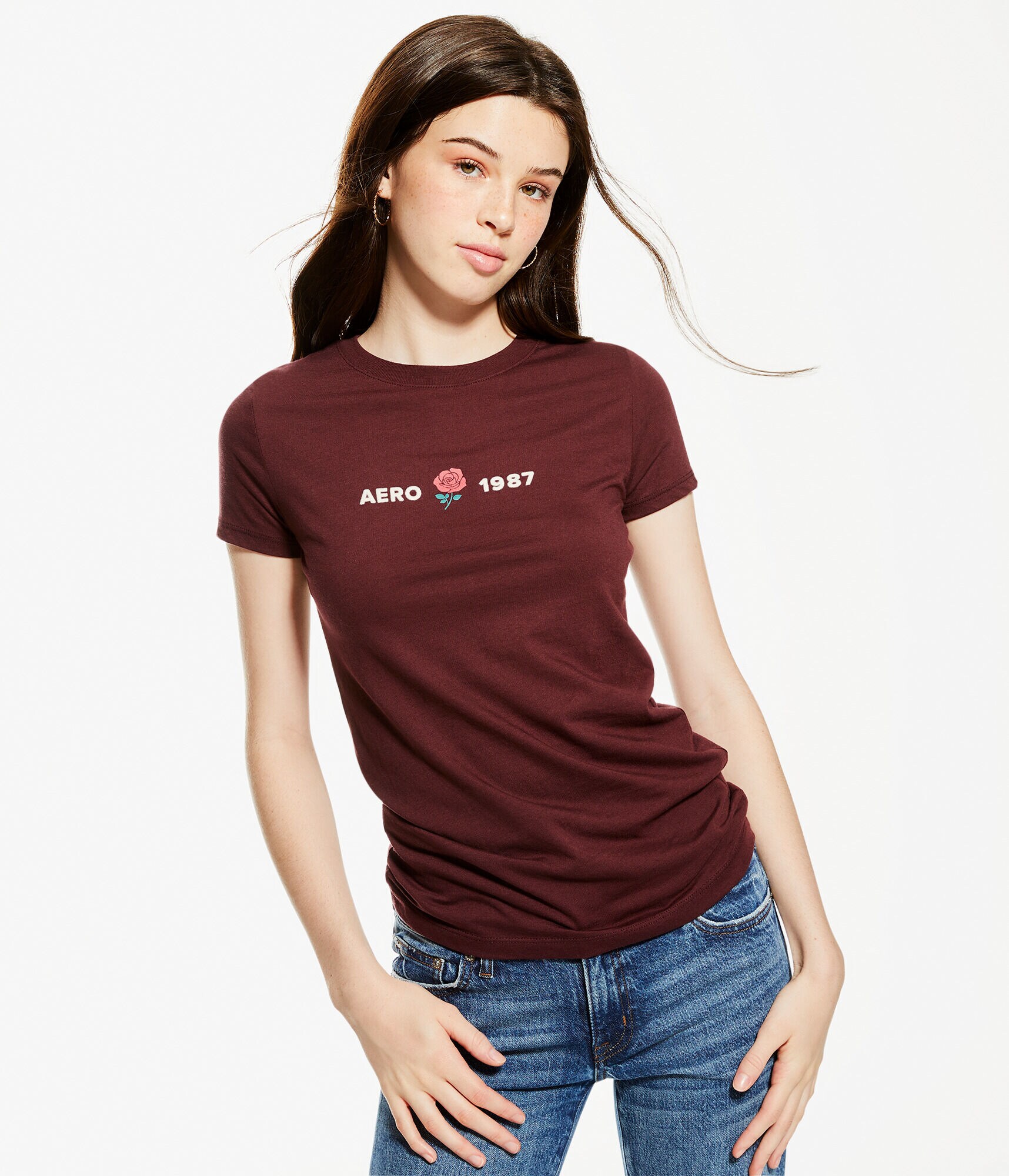トップス rose Aero 1987 Rose Graphic Tee