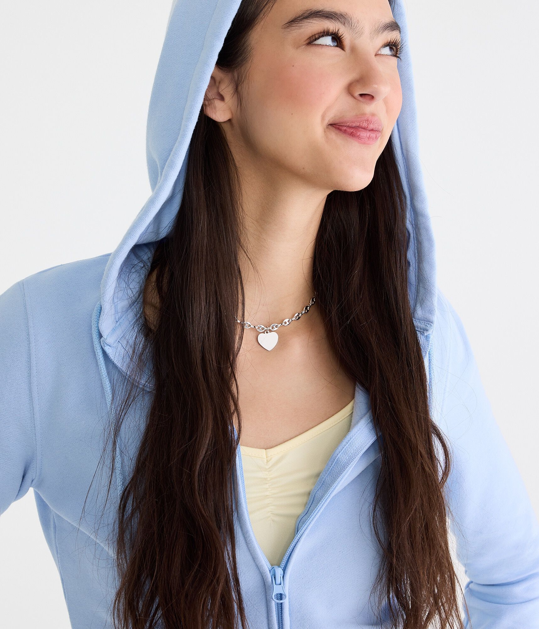 Cloud Soft Cropped Full-Zip Hoodie
