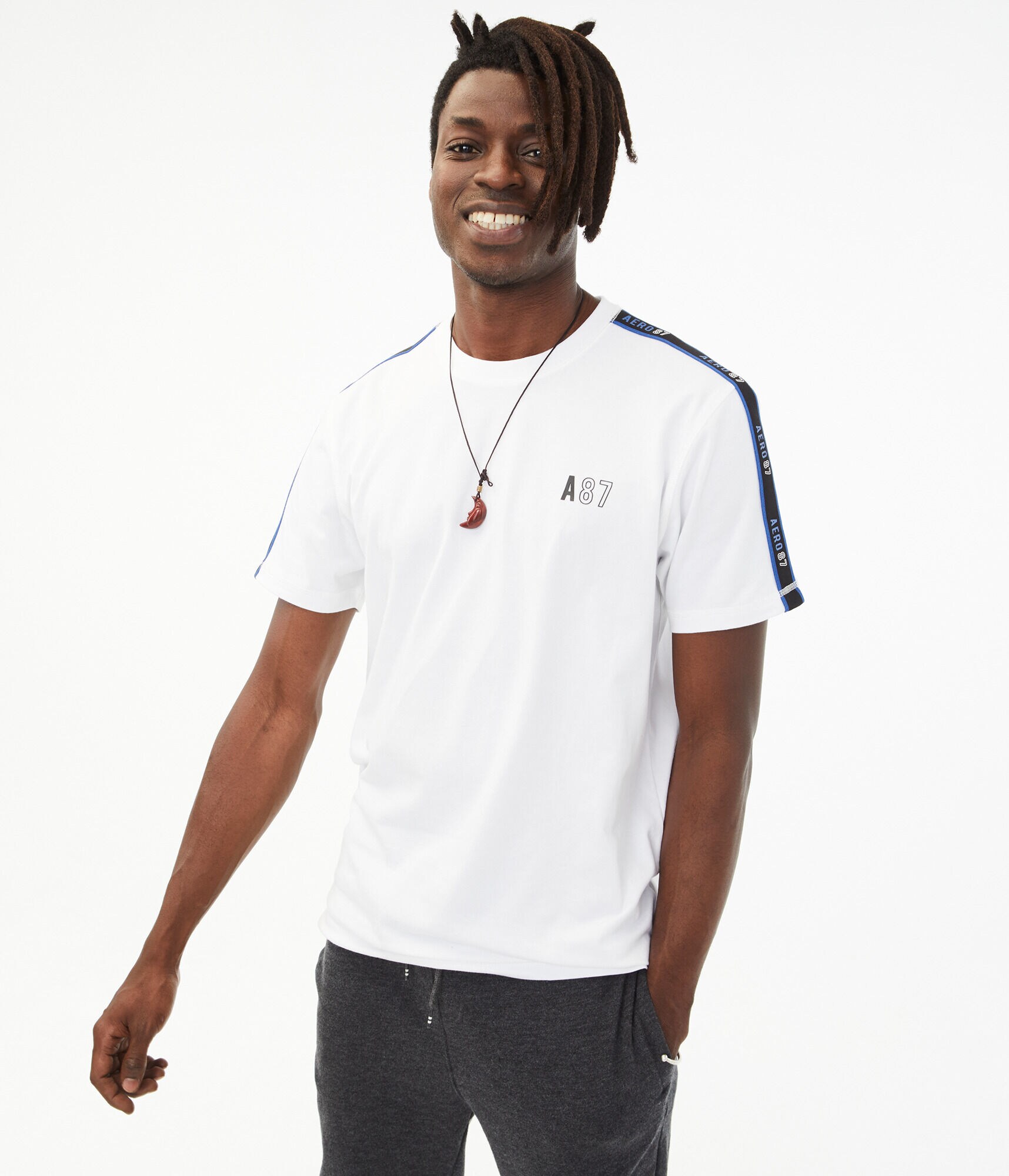 Aero87 Stripe Stretch Graphic Tee