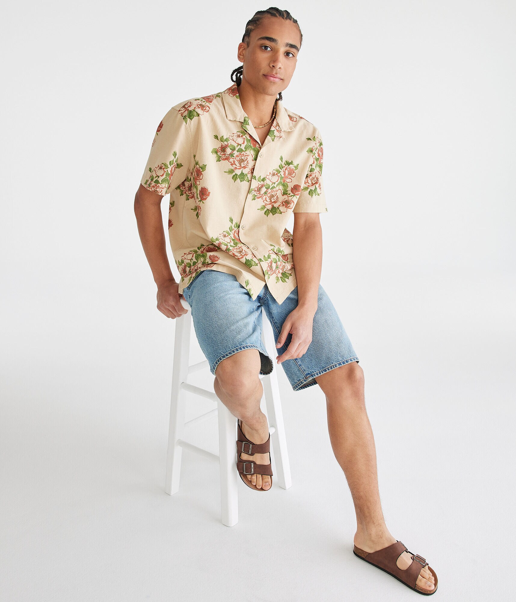 Floral Print Boxy Shirt