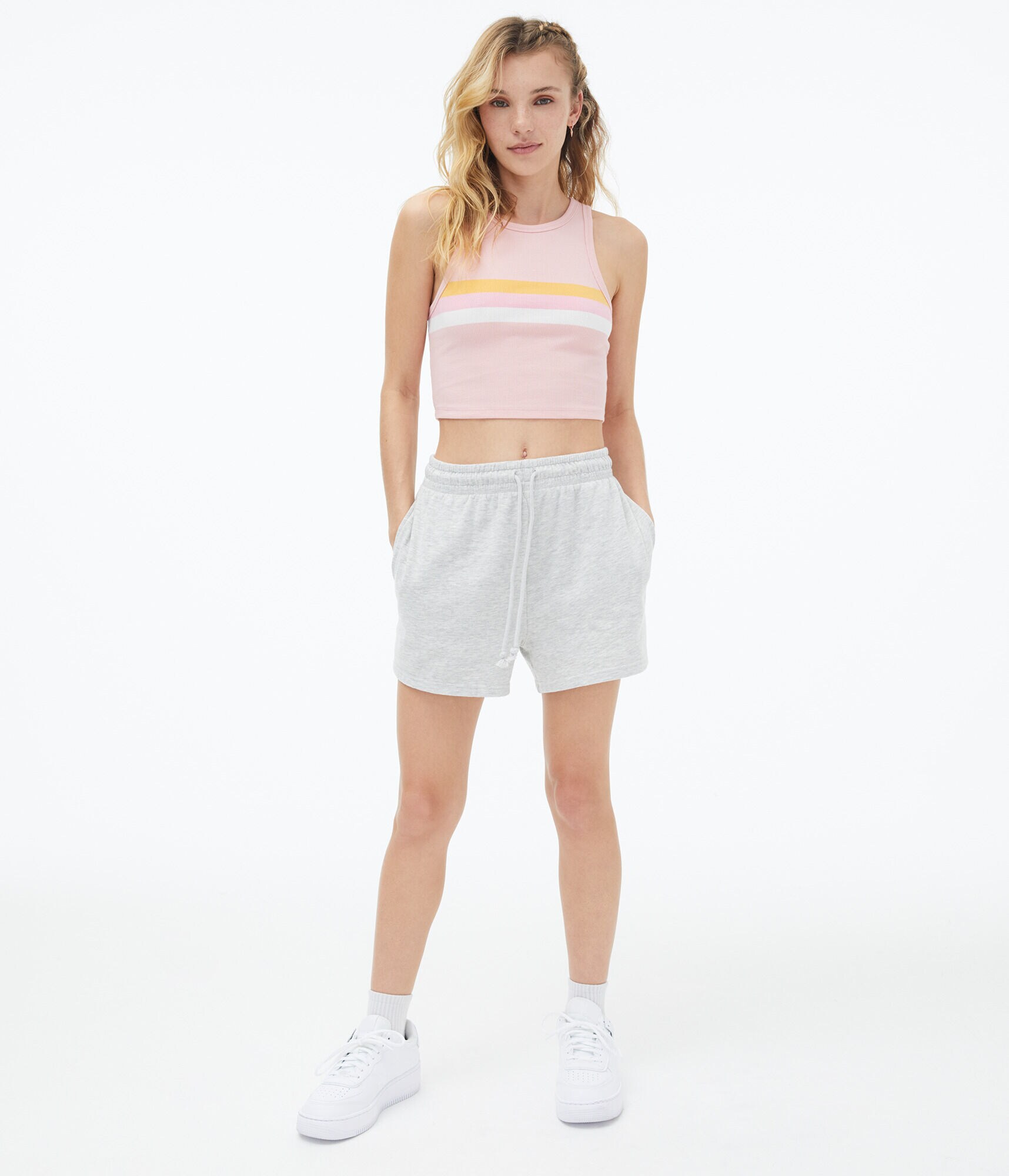 Slouchy High-Rise Fleece Shorts