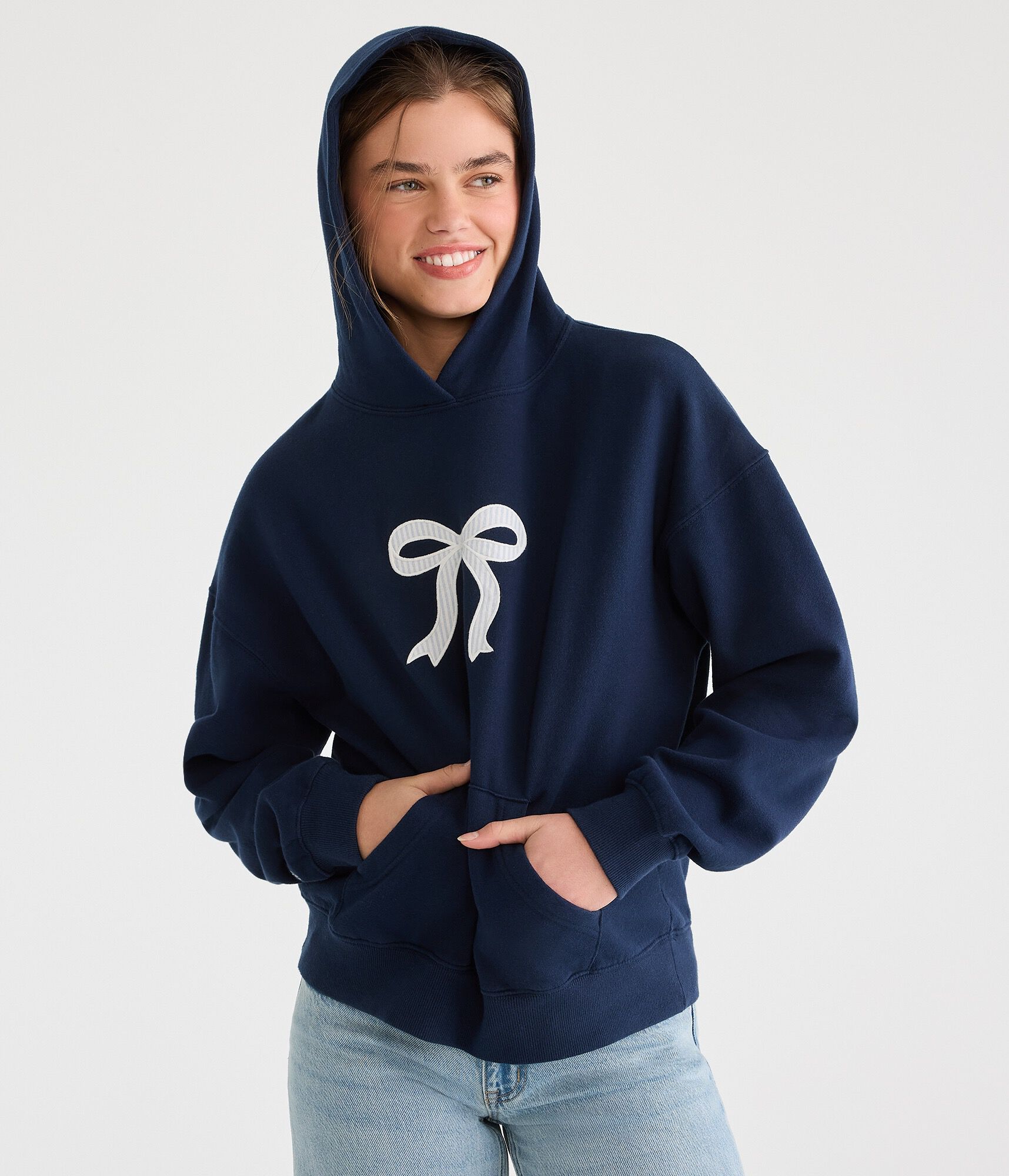 Cloud Soft Bow Pullover Hoodie