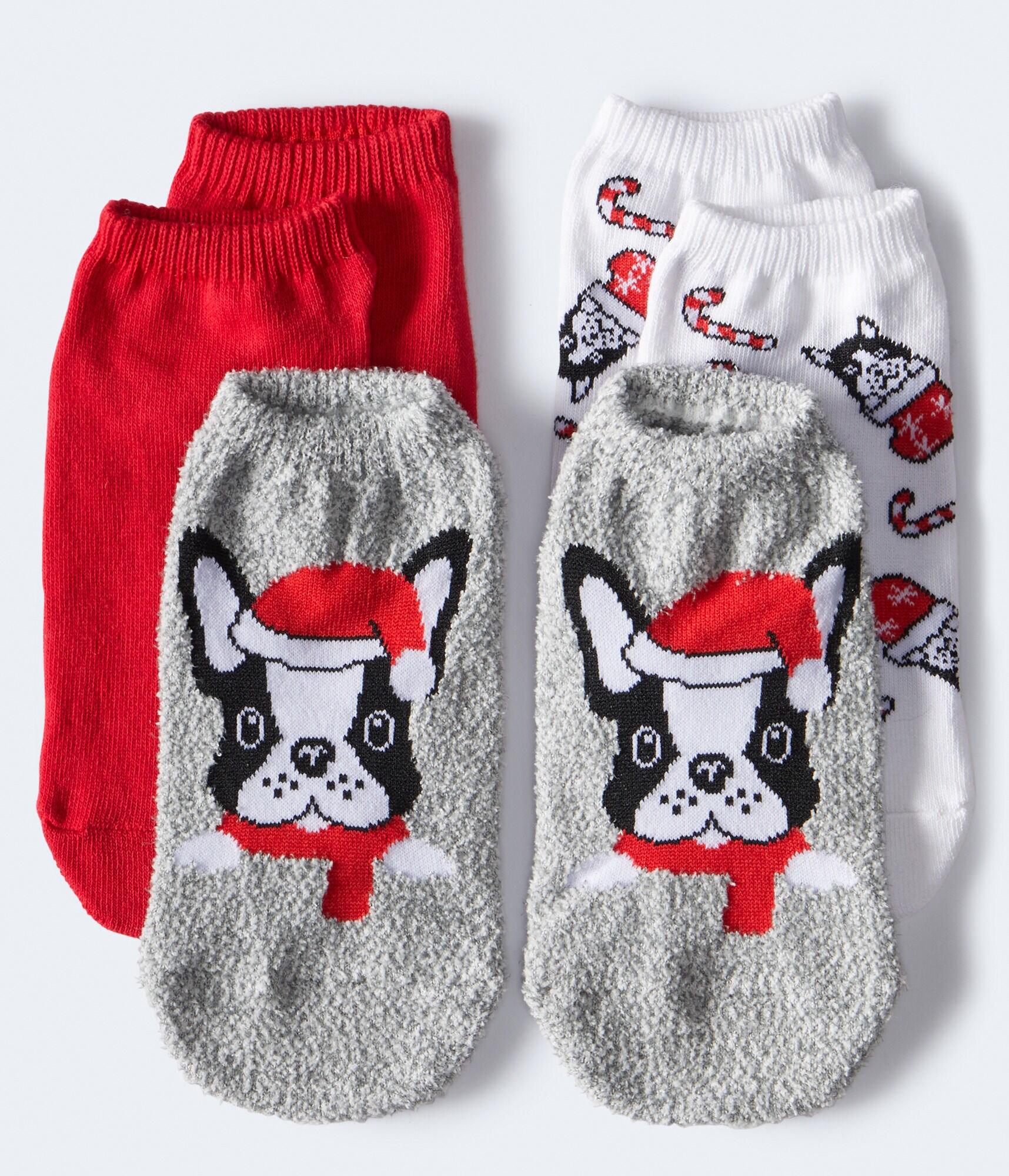 Santa Frenchie Ankle Sock 3-Pack