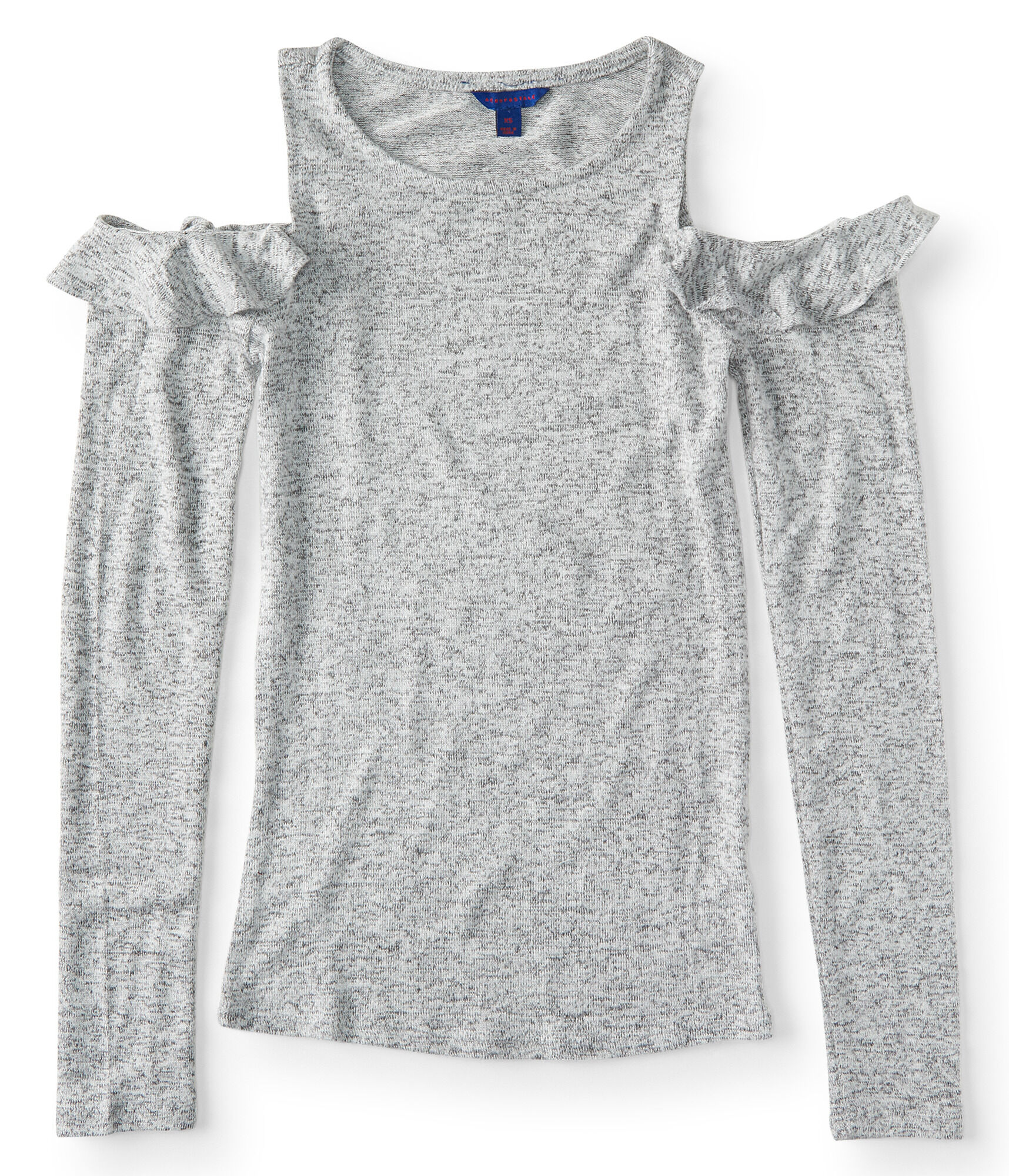 Long Sleeve Seriously Soft Cold-Shoulder Ruffle Top
