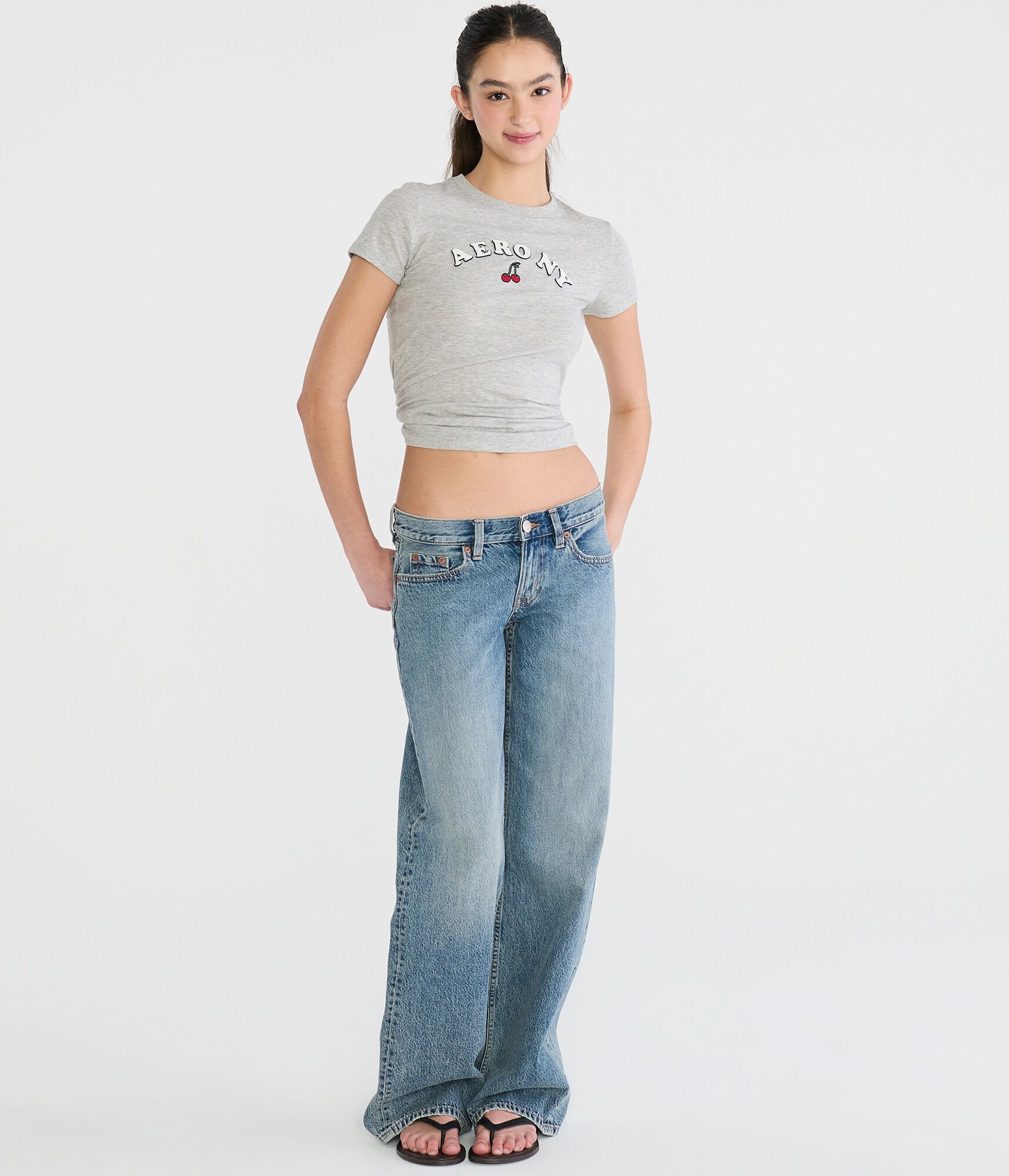 Super Low-Rise Baggy Wide Leg Jean