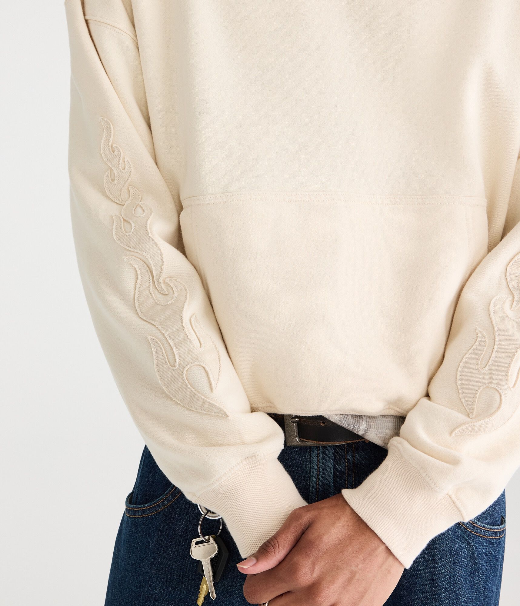 Cloud Soft Flames Boxy Pullover Hoodie