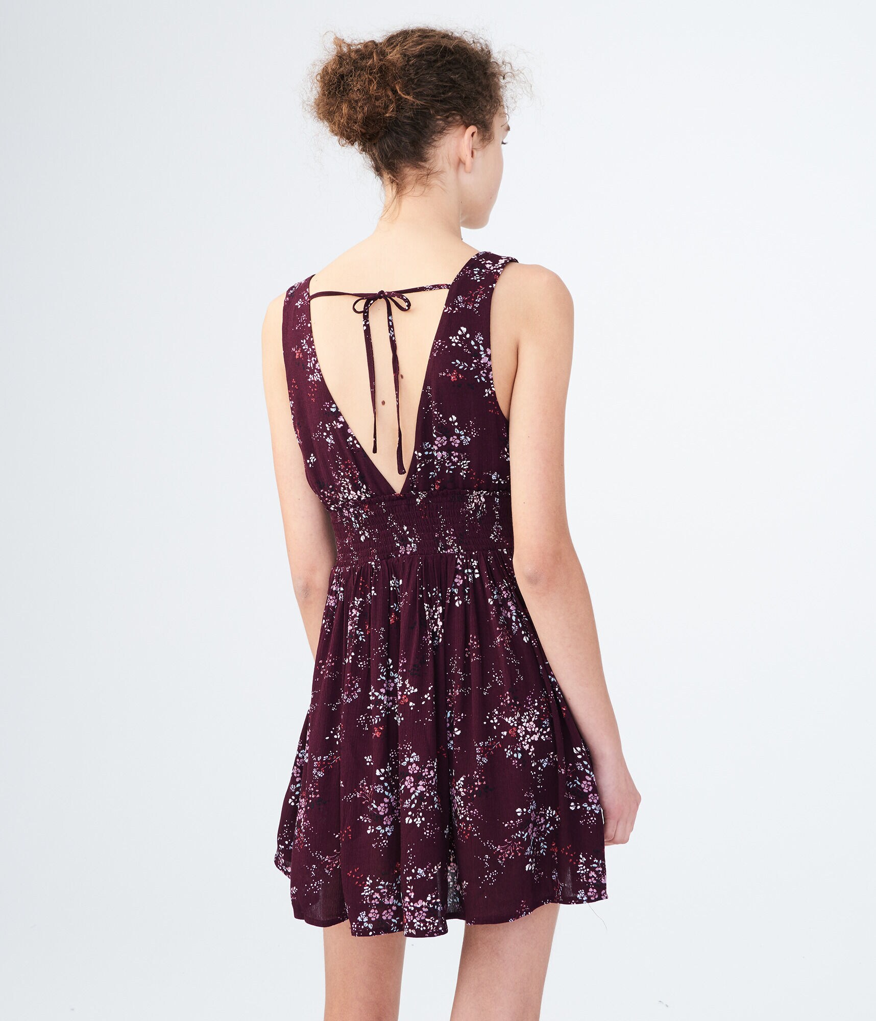 Floral V-Neck Fit &amp; Flare Dress