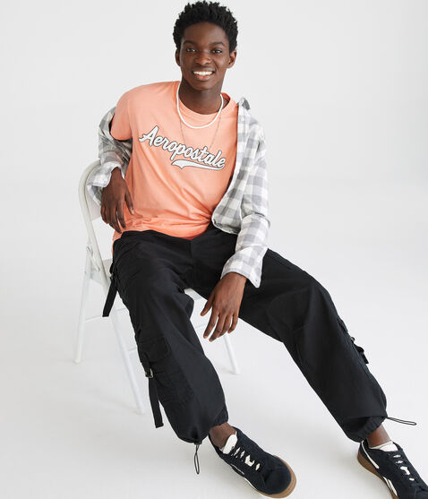 Aeropostale Script Appliqué Graphic Tee