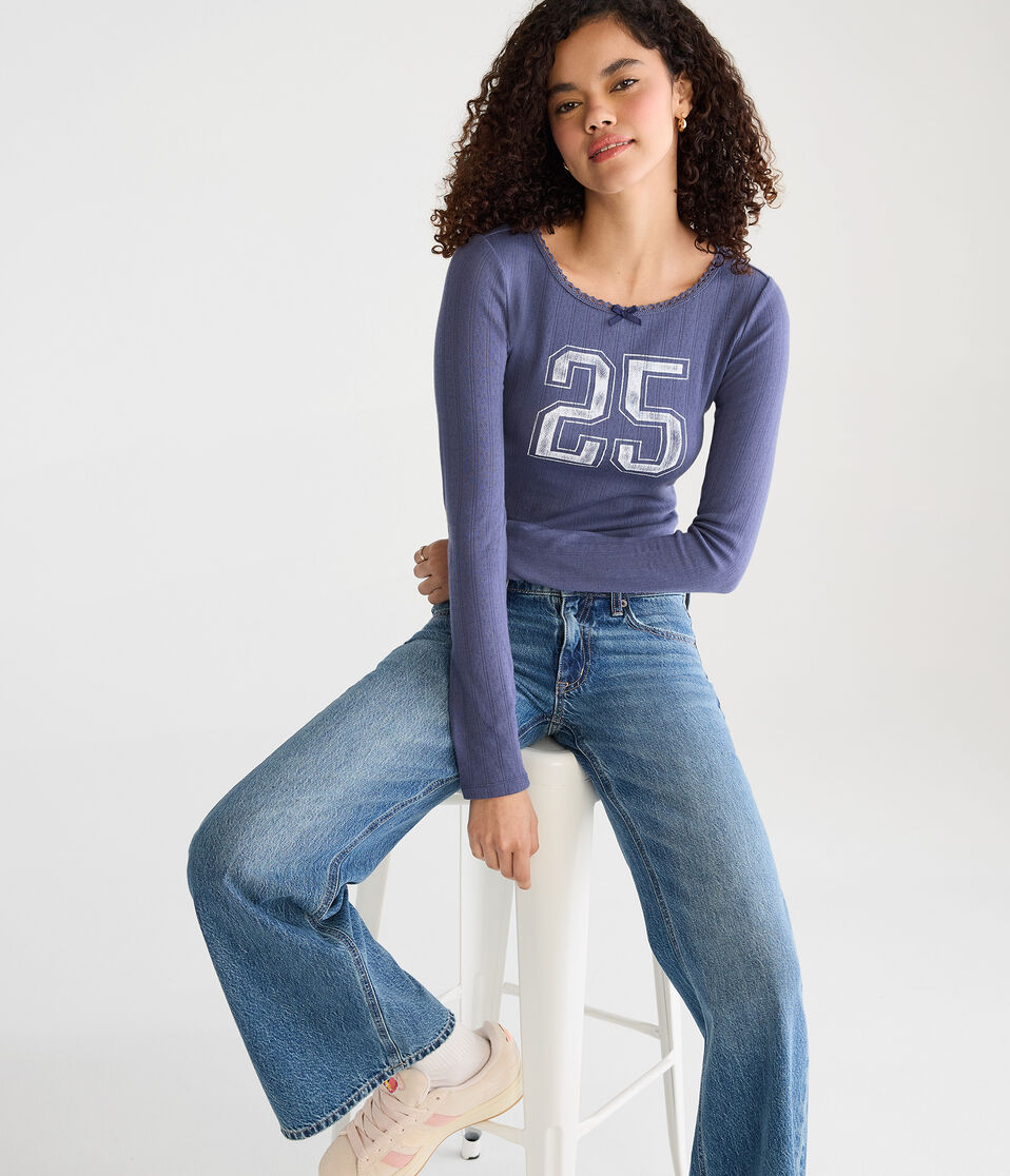 Long Sleeve Number 25 Graphic Baby Tee