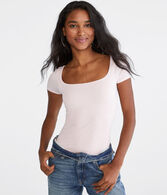 Seriously Soft Sculpt Square-Neck Tee